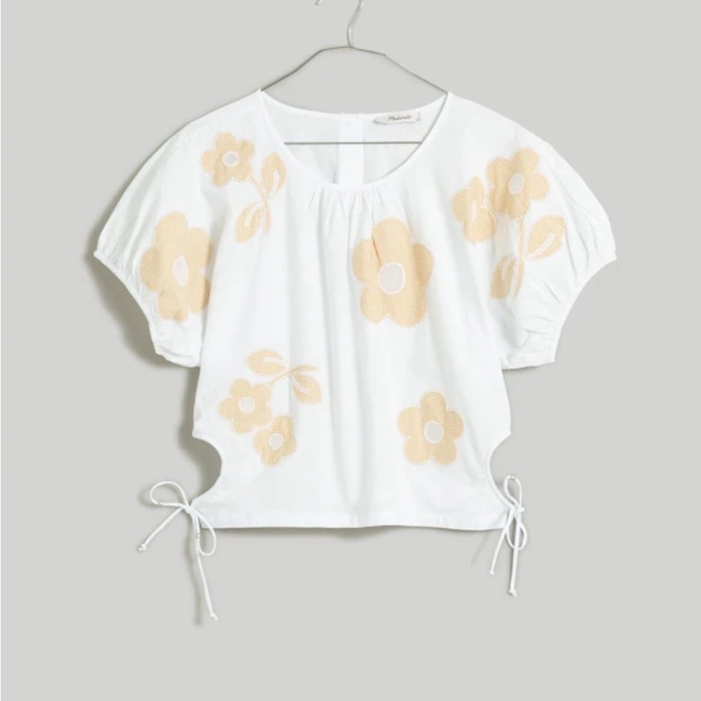 Madewell Cotton Floral Crop Top - Women's Small
